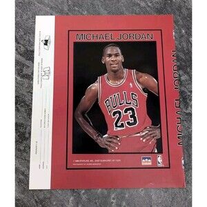 1989 Michael Jordan Card Starline Book Covers Rare Chicago Bulls Vintage Poster